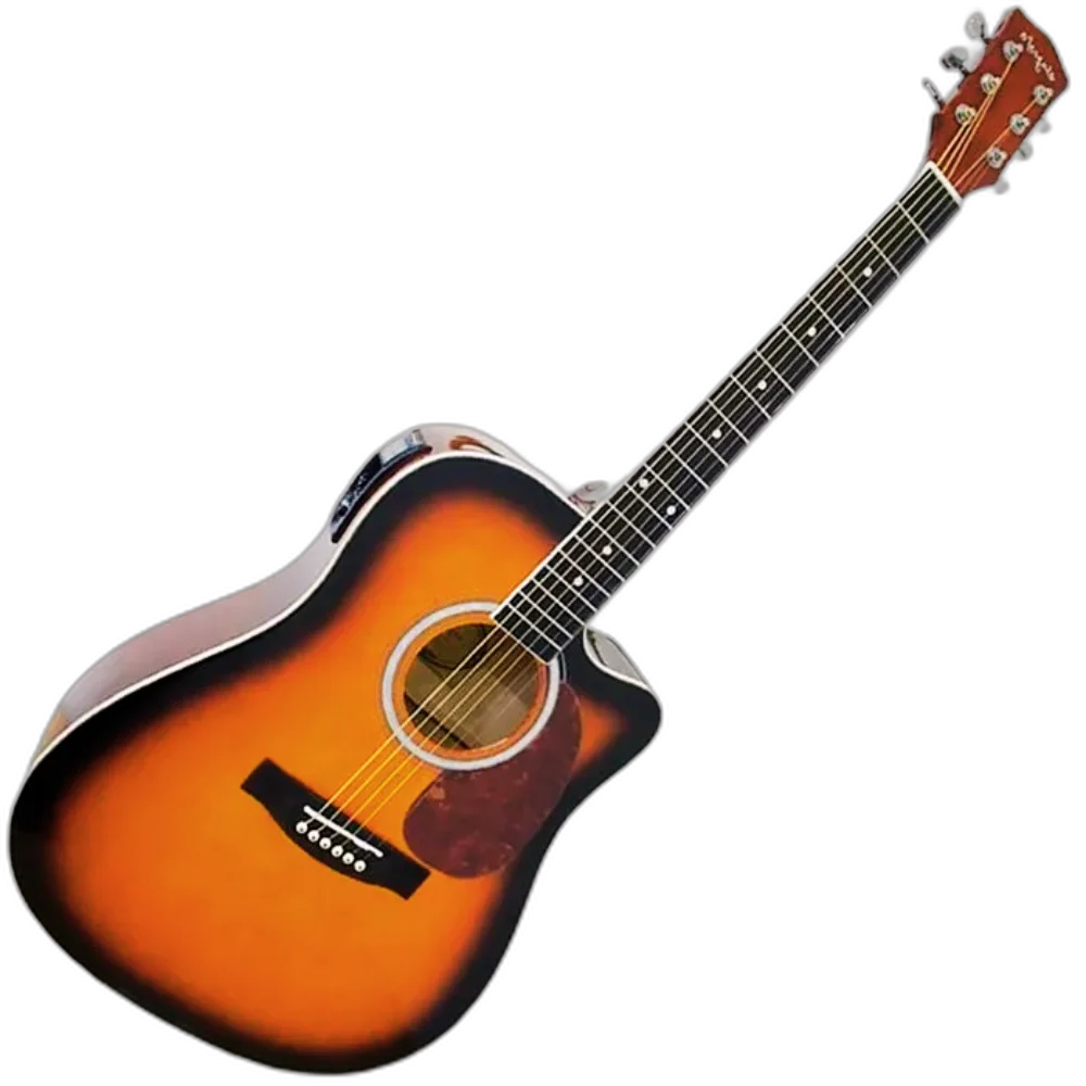 Violao Eletroacústico Aço Folk Marques Va01 EQ SB Sunburst