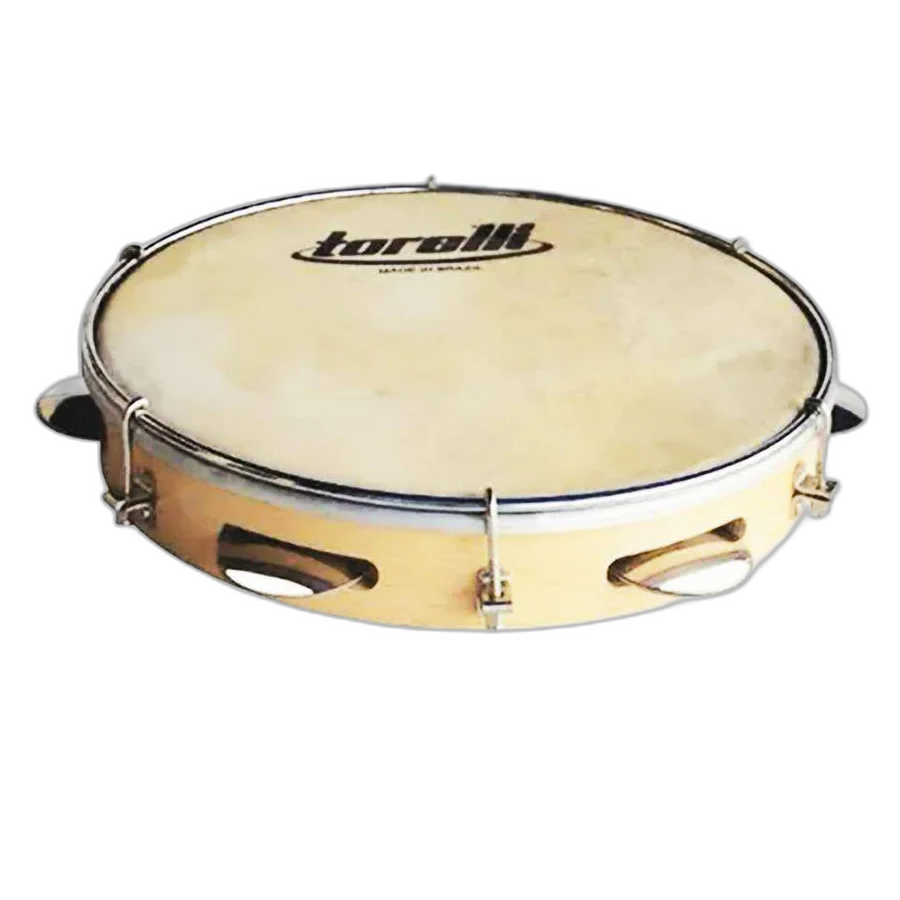 Pandeiro Torelli Tp8 8'' Polegadas Corpo em Abs Com Pele Animal