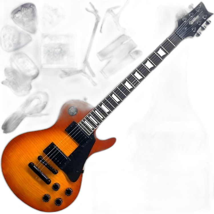 Kit Guitarra Waldman Les Paul GLP-25F HB Honey Burst Gx3