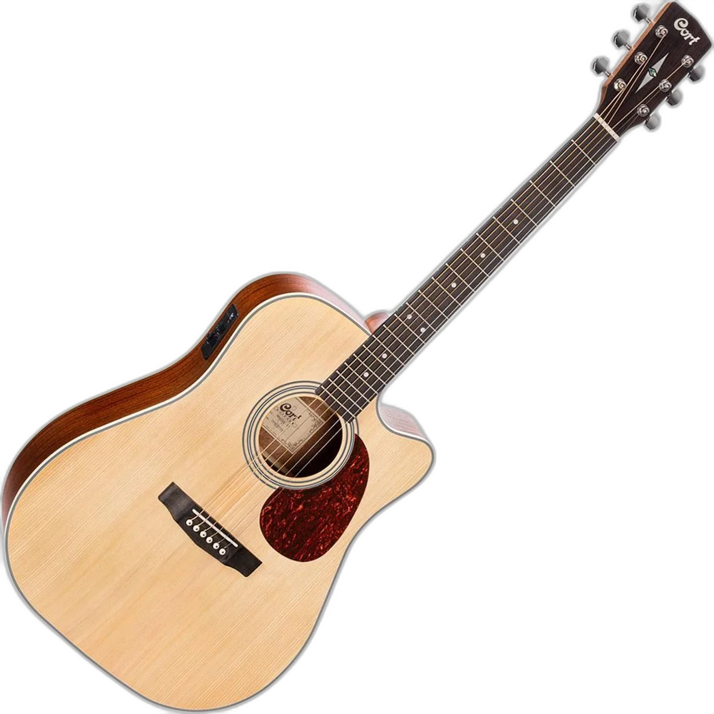 Violão Eletroacústico Folk Cutaway Cort MR500E OP Open Pore Natural