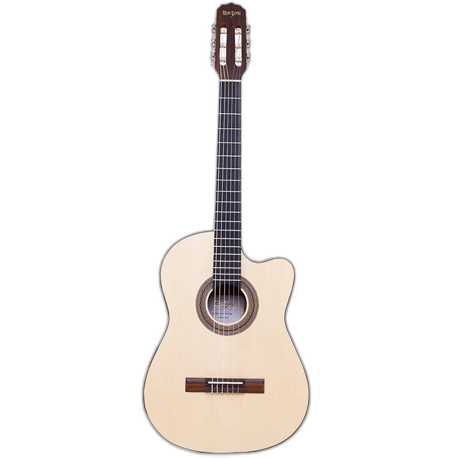 Violão Acústico Rozini RX515 Studio Flat Fosco Louro Preto RX515.AC.F.CT.LP