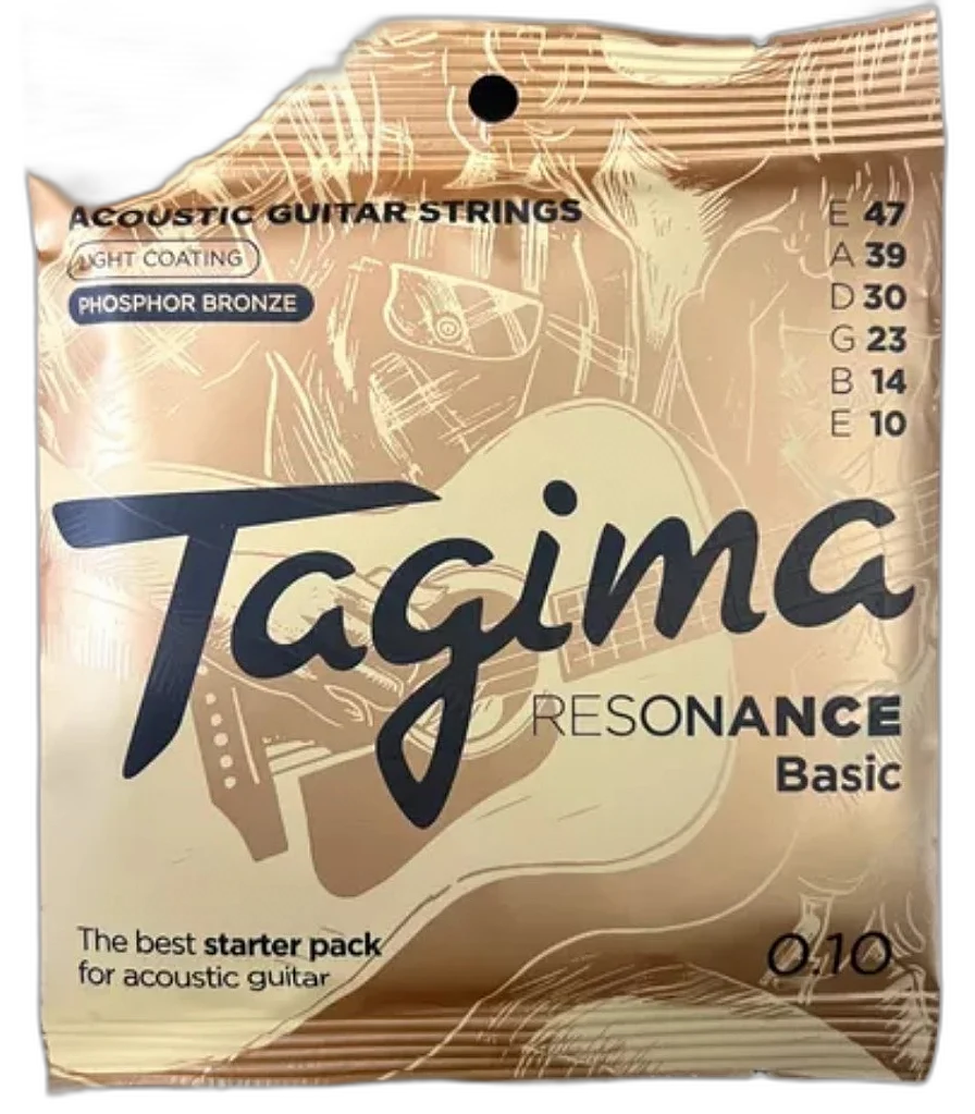 Encordoamento Tagima Para Violão Aço Phosphor Resonance Basic 0.10