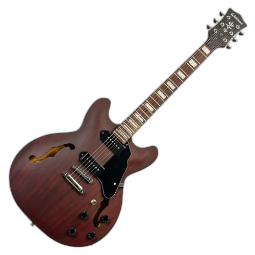 Guitarra Semi Acústica Waldman Semi Hollow GHO190 RDM Red Mahogany