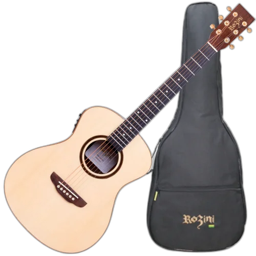 Violão Elétrico Rozini Premium Mini Travel RX120.AT.N.LP