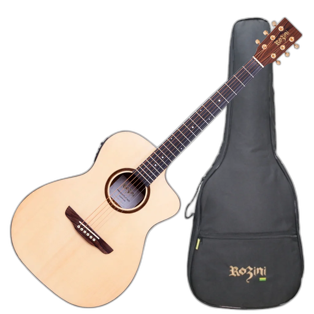 Violão Elétrico Rozini Premium RX620.AT.N.CT.LP C/Bag