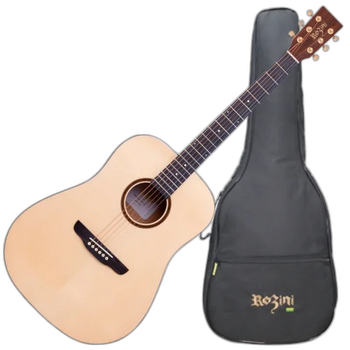 Violão Acústico Rozini Premium Folk RX321.AC.N.LP C/ Capa