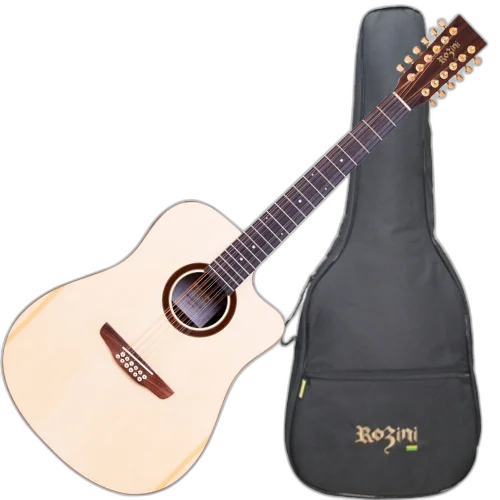 Violão Acústico Rozini Premium 12 Cordas RX420.AC.N.CT.LP