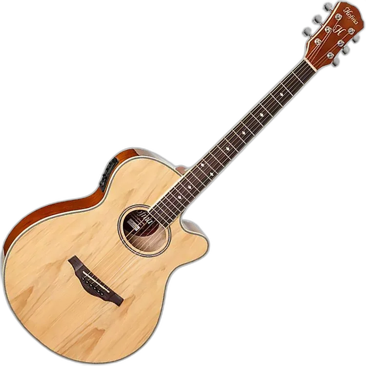 Violão Eletroacústico Hofma HMF249 NT Natural Aço com Equalizador Integrado e Afinador