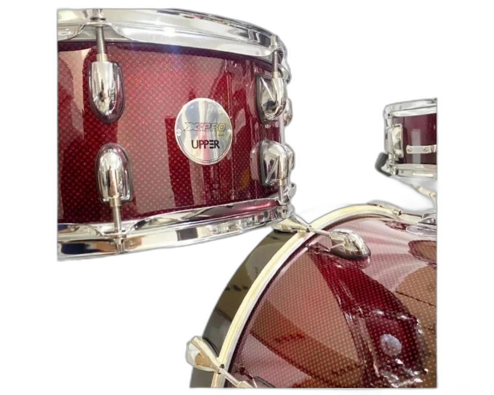Bateria Acústica X-Pro 16" Red Sparkle