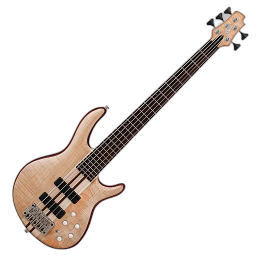 Contrabaixo 5 Cordas Ativo Cort A5 Plus FMMH OPN com Captadores Bartolini e Corpo Neck-Thru