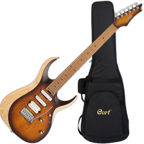 Guitarra Elétrica Cort X700 OPVB Triality com Captadores Fishman Fluence e Bag