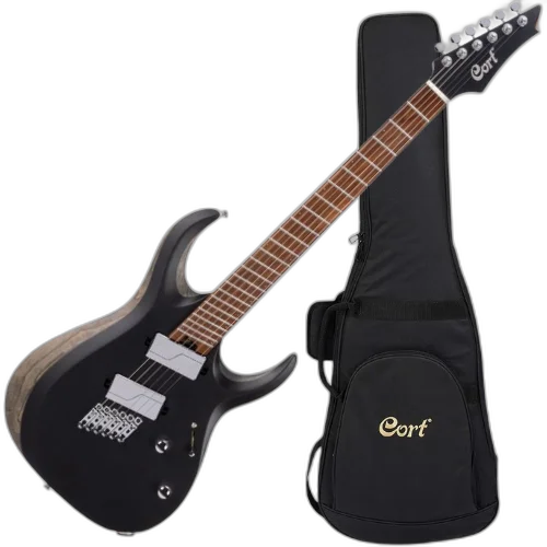 Guitarra Cort X700 BKS Mutility Black Satin com Captadores Fishman Fluence e Bag