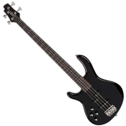 Contrabaixo 4 Cordas Ativo Canhoto Cort Action Bass Plus BK LH com Captadores PJ Powersound e EQ Ativo de 2 Bandas