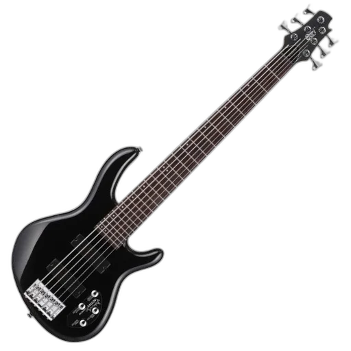 Contrabaixo 6 Cordas Ativo Cort Action Bass VI Plus BK com Captadores Soapbar e EQ Ativo de 2 Bandas