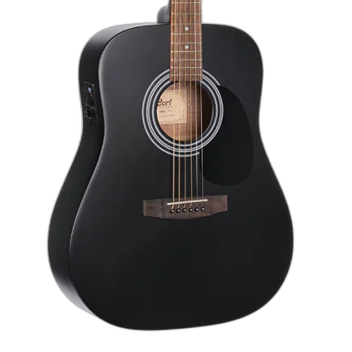 Violão Eletroacústico Cort AD810E BKS Folk com Tampo Spruce e Pré CE304T Black Satin