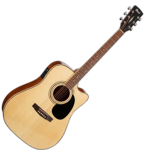 Violão Eletroacústico Cort AD880CE NS Folk com Tampo Spruce Cutaway Venetian Pré CE304T e Bag
