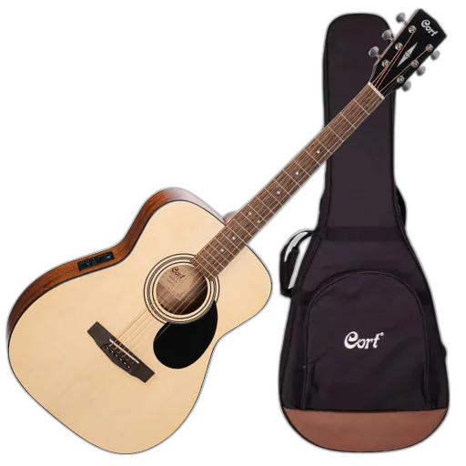 Violão Eletroacústico Cort AF510E OP Concert com Tampo em Spruce Corpo em Mogno Pré CE304T e Bag