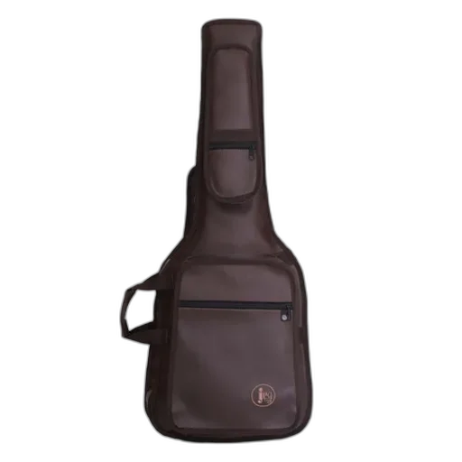 Capa Acolchoada Para Guitarra Premium Couro Marrom