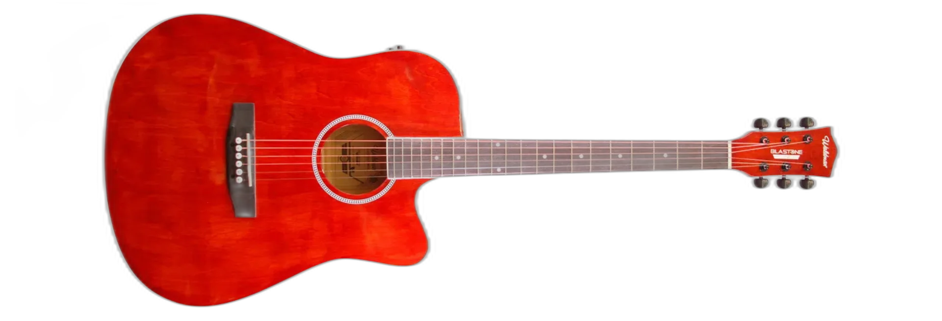 Violão Eletroacústico Aço Waldman DCE-141 BN na cor vermelha intensa