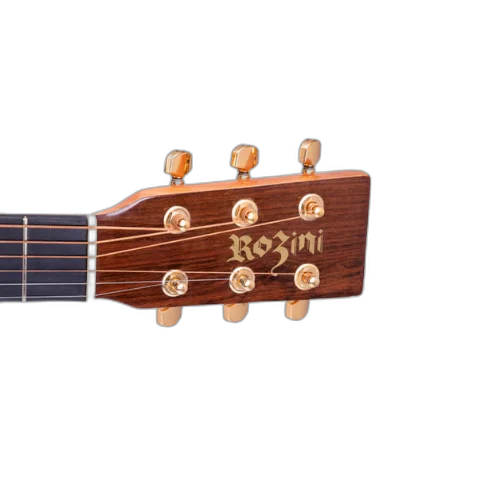 Headstock com tarraxas douradas blindadas de alta precisão