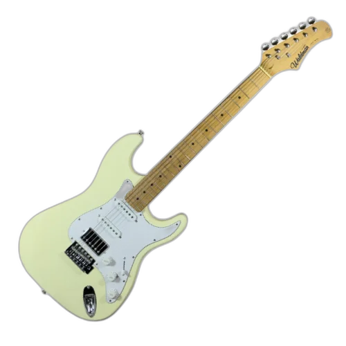 Guitarra Waldman ST-311X IV/B Ivory/Black com Corpo Hardwood e Captadores Single Coil Hi-Gain