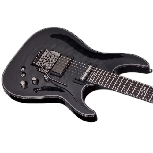 Guitarra Schecter Hellraiser Hybrid C-1 FR-S TBB Trans Black Burst com EMG 57 Sustainiac e Floyd Rose 1500 1957