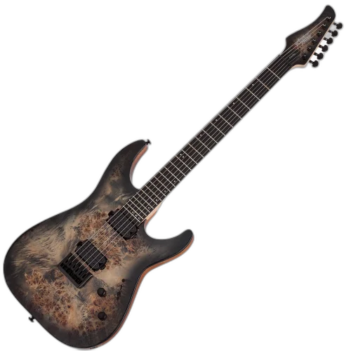 Guitarra Schecter C-6 Pro CB Charcoal Burst com Diamond Decimator e Hardtail String-Through 3631
