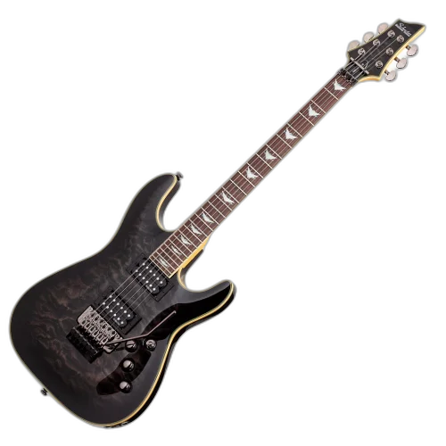 Guitarra Schecter Omen Extreme FR STBLK See-Thru Black com Diamond Plus e Floyd Rose Special 2027