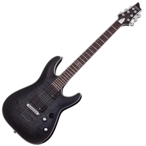 Guitarra Schecter C-1 Platinum SBK Satin Black com EMG 81/85 e Ultra Access Neck Joint 790