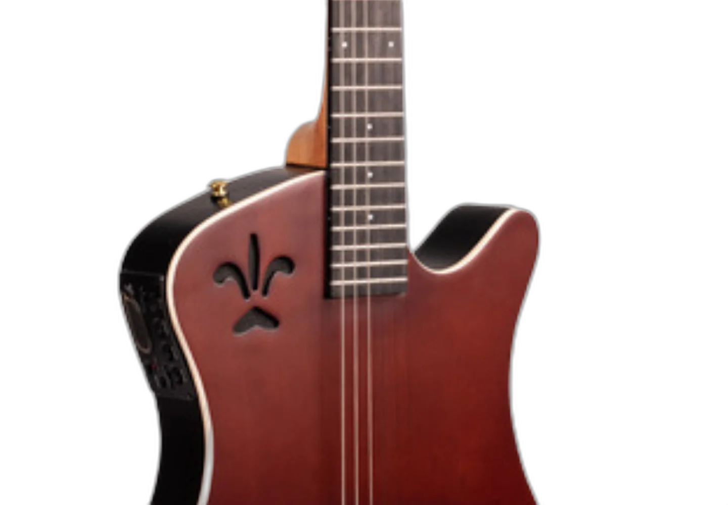 Corpo Super Flat com Cutaway e acabamento Tobacco Sunburst