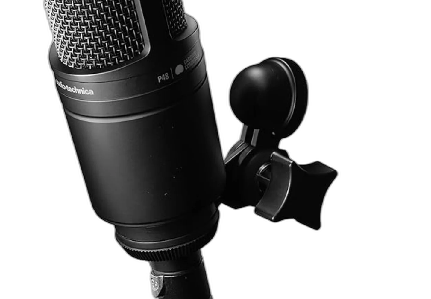 Cápsula do microfone AT2020 em detalhe