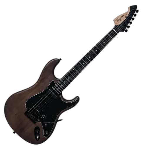 Guitarra Tagima J-3 TB Transparent Brown com Captação HSS com Mini Humbucker e Ponte Tremolo 2 Pivôs