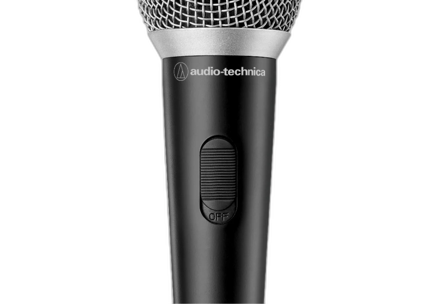 ATR1200x posicionado no suporte de mesa que acompanha o produto