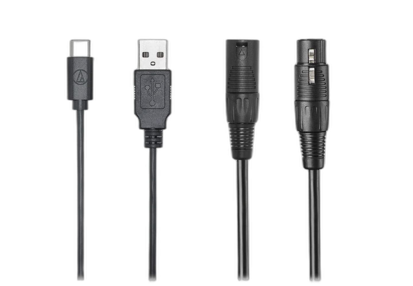ATR2100x-USB em um setup de podcasting, montado no tripé de mesa