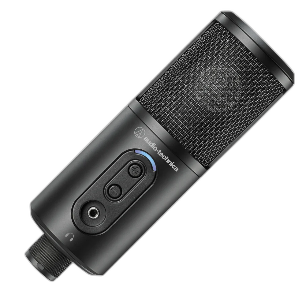 Microfone Audio-Technica ATR2500x-USB Condensador Cardioide para Estudio Gravacao e Streaming