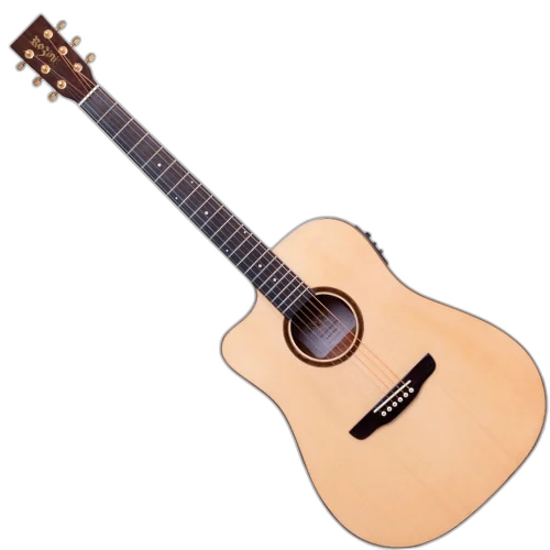 Violão Eletroacústico Rozini Premium Folk RX320.AT.N.CT.LP Natural Canhoto com Tampo Maciço Spruce e Captação Fishman Presys+