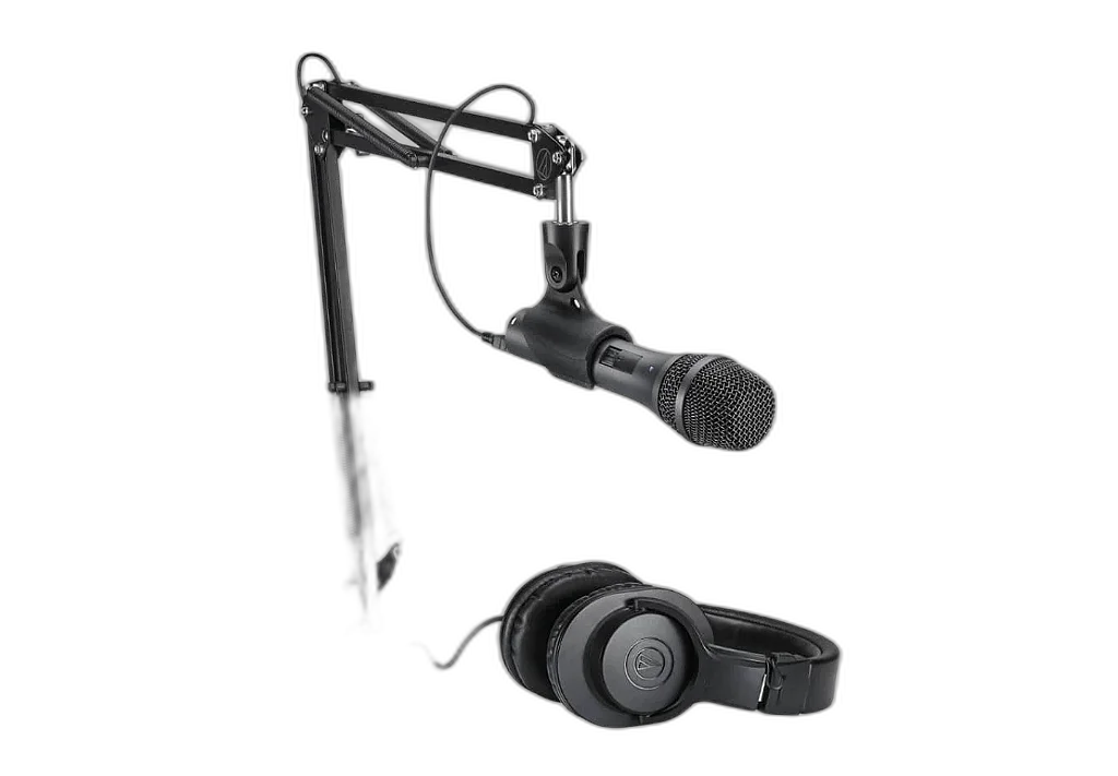 Microfone Dinâmico USB/XLR Audio-Technica AT2005USBPK Kit Streaming Podcast com Headphones ATH-M20x