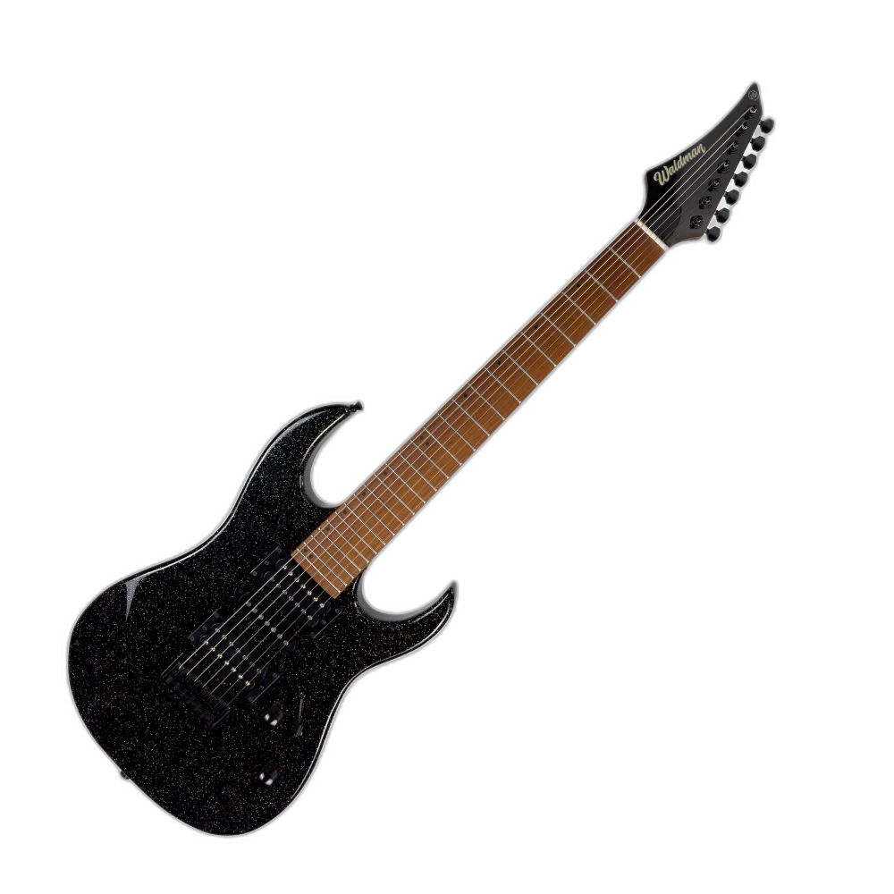 Guitarra Waldman WIGR-187-SPBK Super Strato Sparkle Black - HSH Cerâmicos Ponte Fixa 24 Trastes