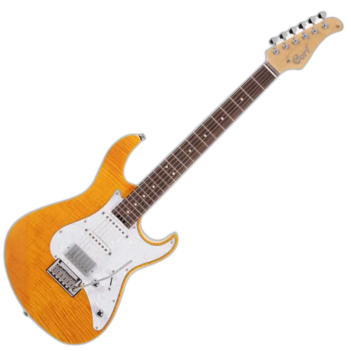 Guitarra Cort G280 Select AMB Amber com Captadores Voiced Tone VTS-63 e VTH-77 e Ponte CFA-III Tremolo