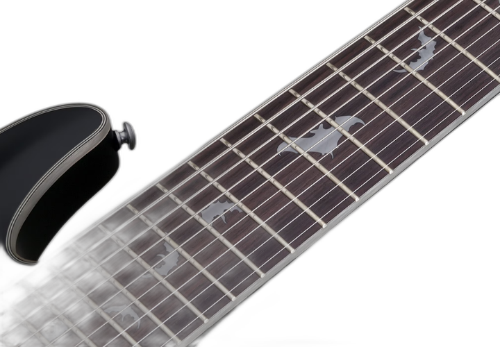 Inlays Platinum Bat na escala de Rosewood