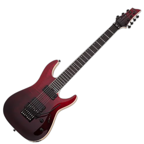 Guitarra Schecter C-7 FR S SLS Elite BBS Blood Burst 7 Cordas com Captadores Fishman Fluence, Sustainiac e Ponte Floyd Rose 1374