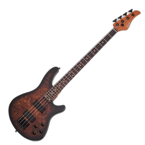 Contrabaixo Schecter CV-4 Tobacco Burl com Captadores Schecter Diamond J-Bucker e Ponte Schecter Custom String-Thru 3970