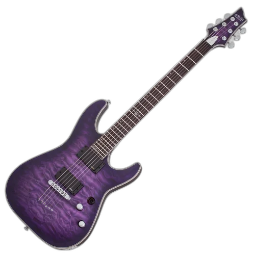 Guitarra Schecter C-1 Platinum SPB Satin Purple Burst com Captadores EMG 81/85 e Ponte Tune-O-Matic com String-Thru Body 715