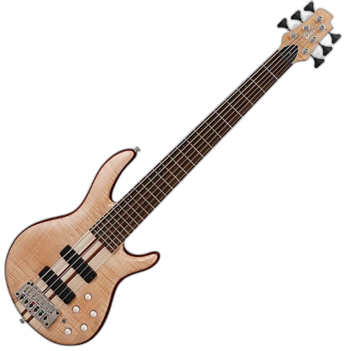 Contrabaixo Cort A6 Plus FMMH OPN Open Pore Natural 6 Cordas com Captadores Bartolini MK-1 e Ponte Hipshot TransTone