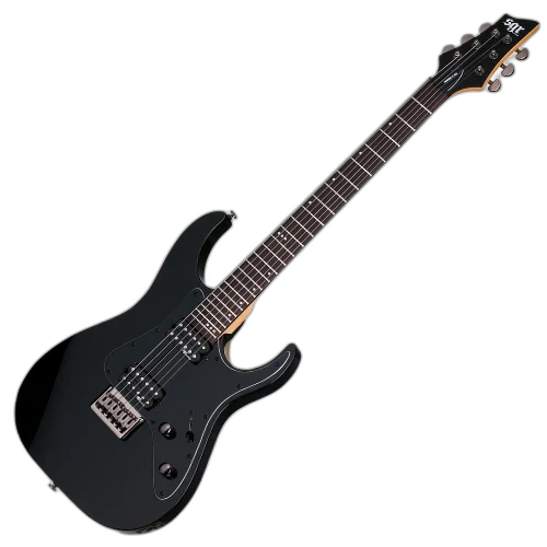 Guitarra Schecter Banshee-6 SGR BLK Gloss Black com Captadores Schecter Diamond Plus HH e Ponte Tune-O-Matic 3851