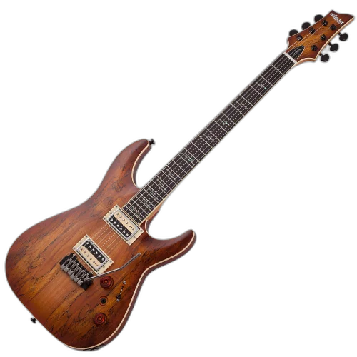 Guitarra Schecter C-1 Exotic SM Spalted Maple com Captadores Schecter USA Pasadena Plus e Pasadena Classic e Ponte TonePros Tune-O-Matic 3338