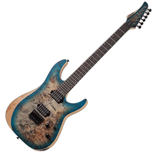 Guitarra Schecter Reaper-6 SSKYB Satin Sky Burst com Captadores Schecter Diamond Decimator HH e Ponte Schecter Custom Hardtail String-Thru 1501