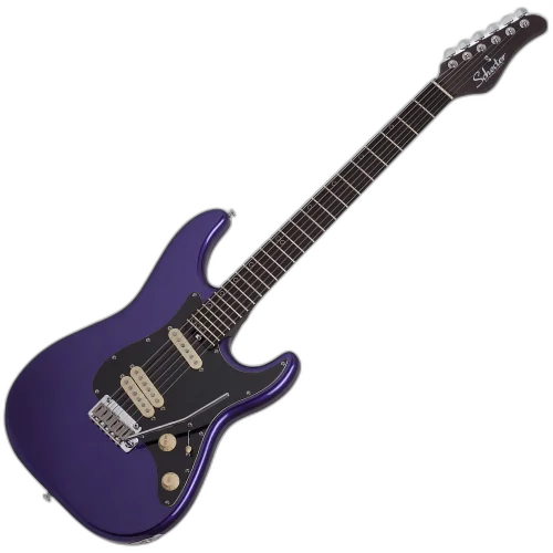 Guitarra Schecter MV-6 MP Metallic Purple com Captadores Schecter Diamond 351 SSS e Ponte Schecter 2-Point Tremolo 4200