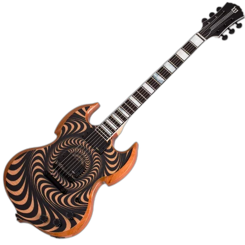 Guitarra Schecter Wylde Audio Barbarian Psychic Bullseye Rawtop com Captadores EMG 81/85 e Ponte TonePros 4525