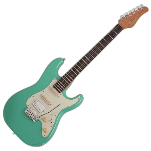 Guitarra Schecter Nick Johnston Traditional H-S-S AG Atomic Green com Captadores Schecter Pasadena Plus/Schecter Pasadena HSS e Ponte Schecter 2-Point Tremolo 1540